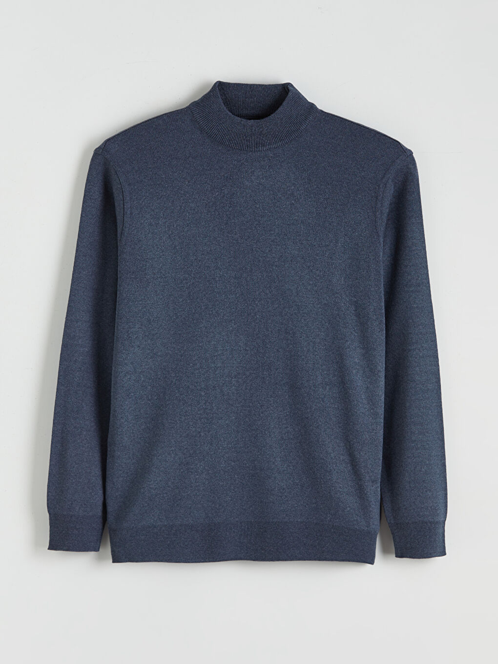 İndigo Yarım Balıkçı Yaka Erkek Triko Kazak-4