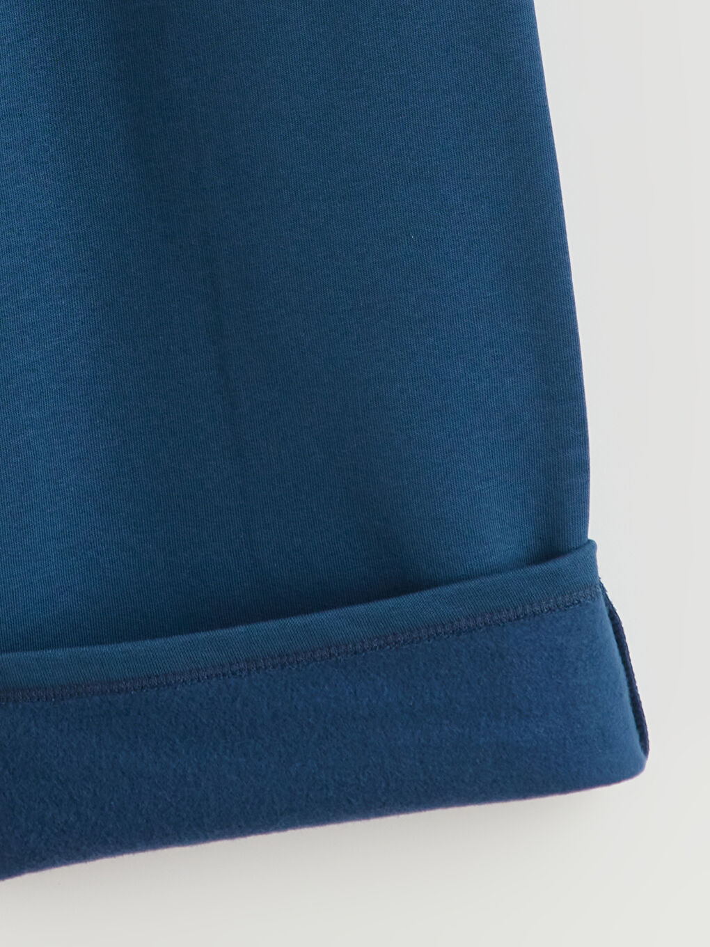 İndigo Beli Lastikli Geniş Paça Kız Çocuk Kalın Eşofman Altı-1