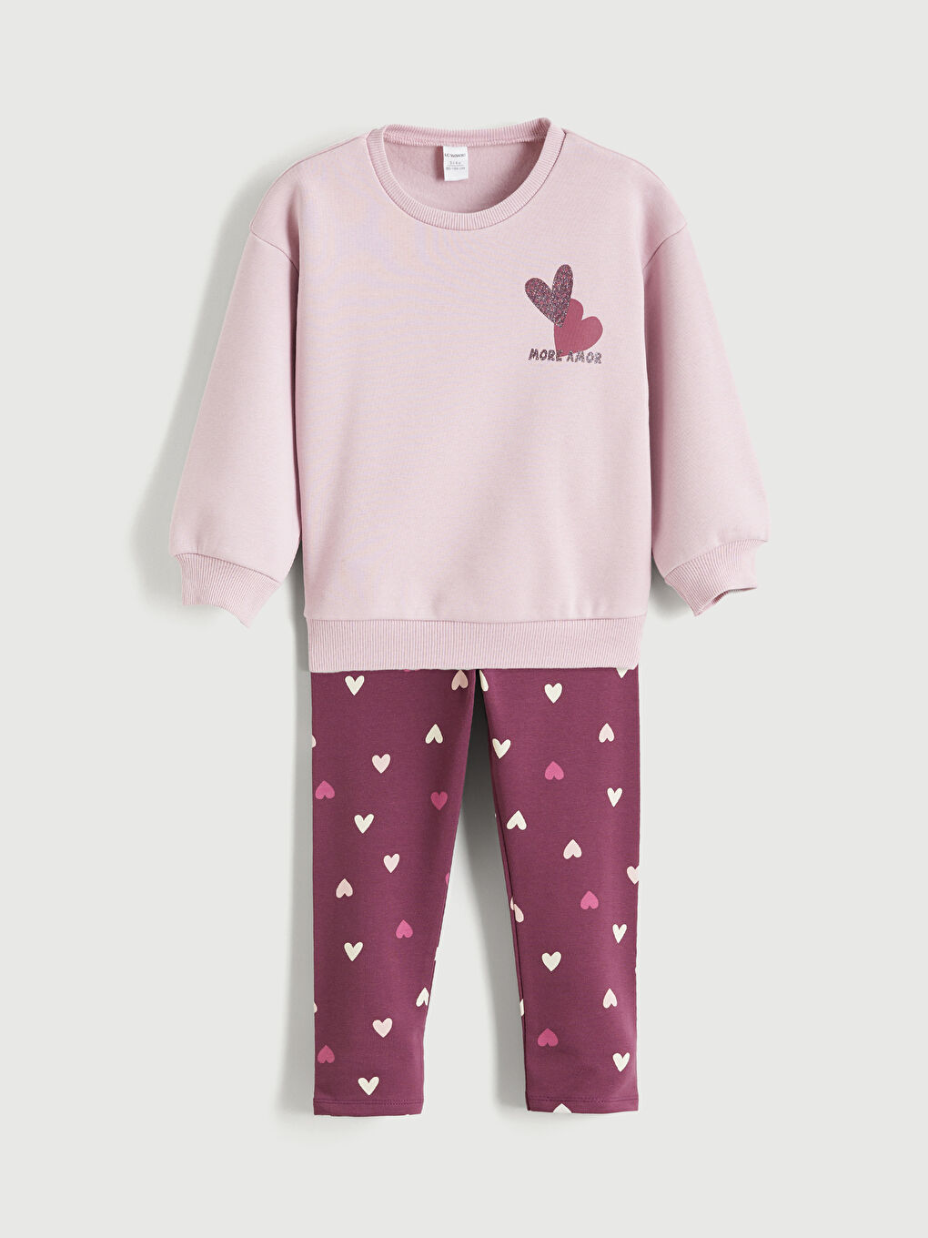 Crew Neck Baby Girls' Sweatshirt and Leggings-1