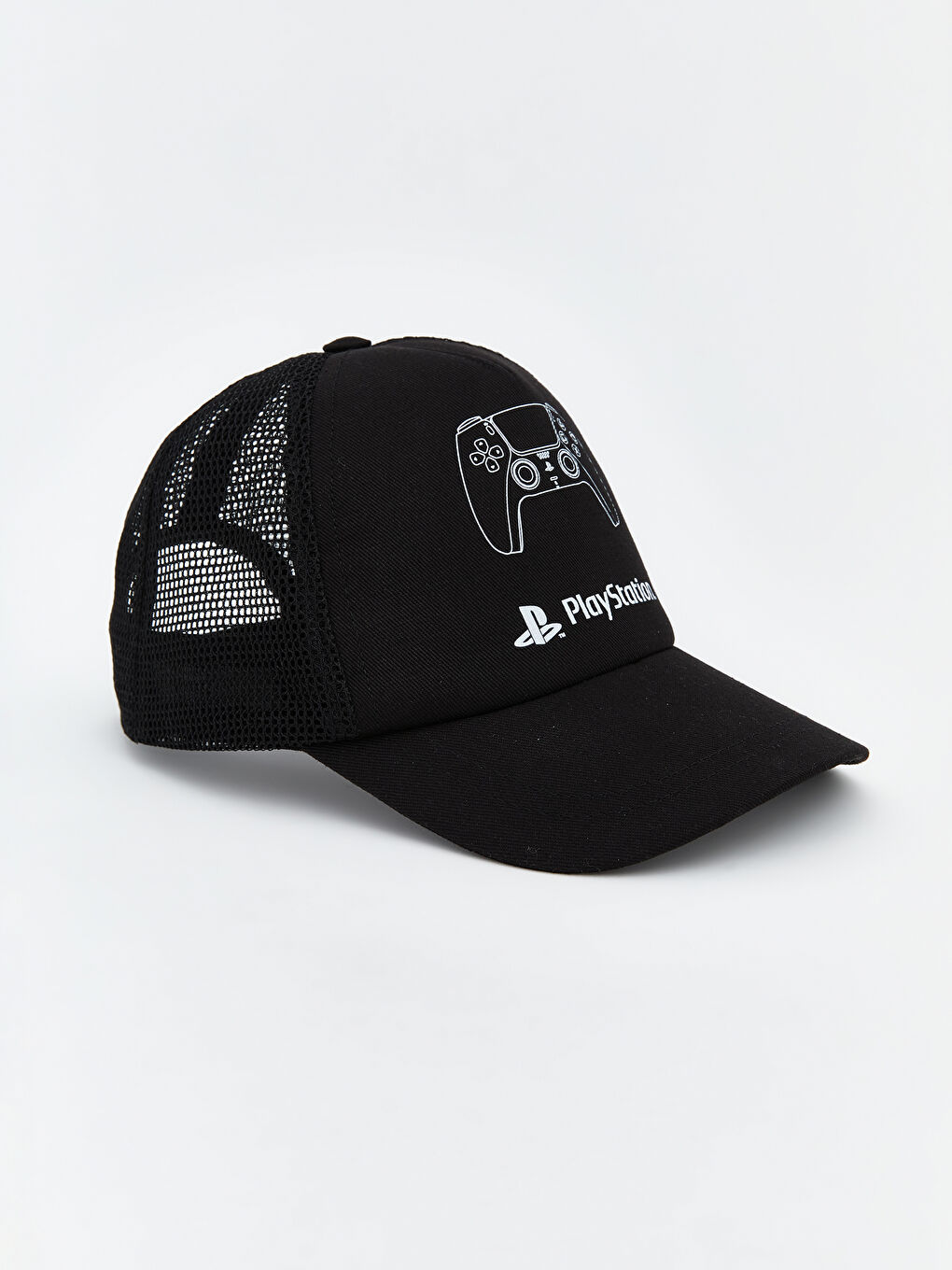Siyah Playstation Baskılı Erkek Çocuk Kep Şapka-1