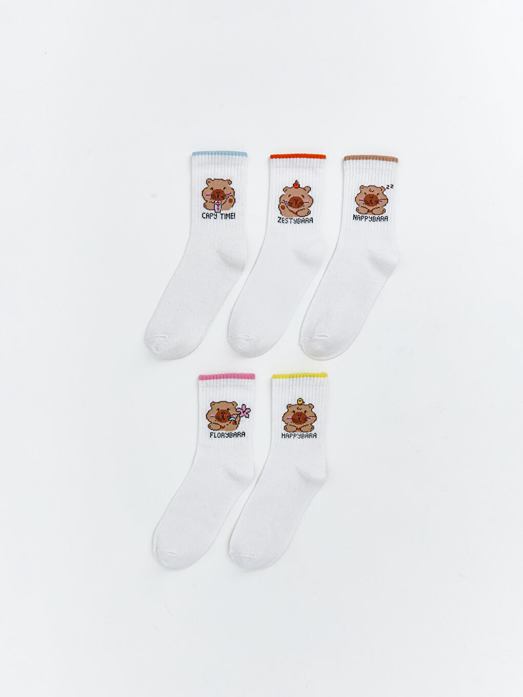 گۆرەوی قاچی نەخشدار بۆ کچان ٥ دانە لەیەک پاکەتدا