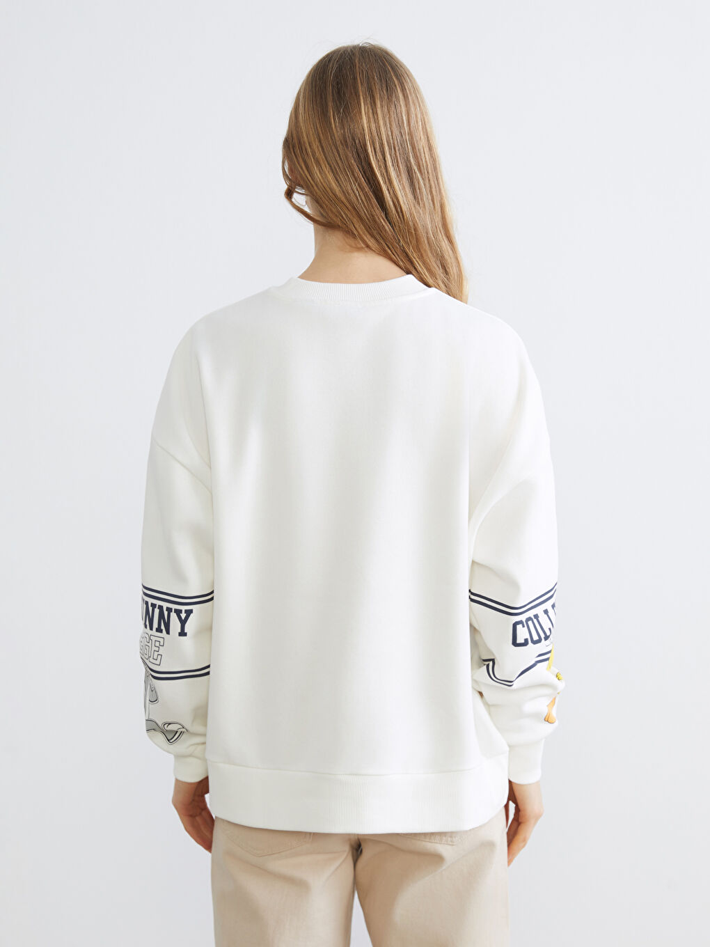 Woman ECRU Sweatshirt-3