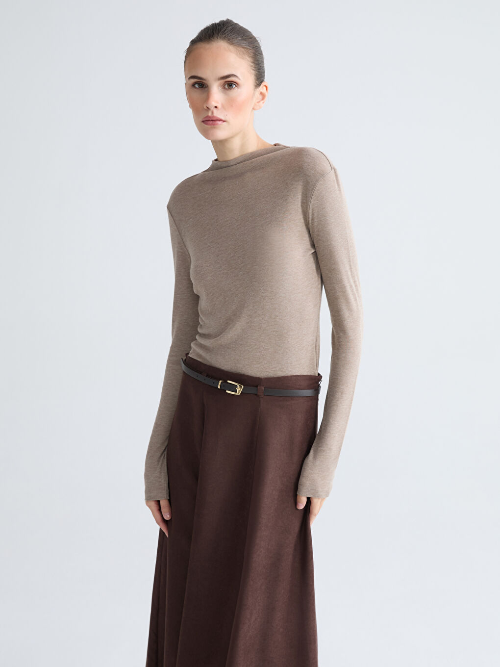 Әйелдерге арналған биік жағалы боди-1