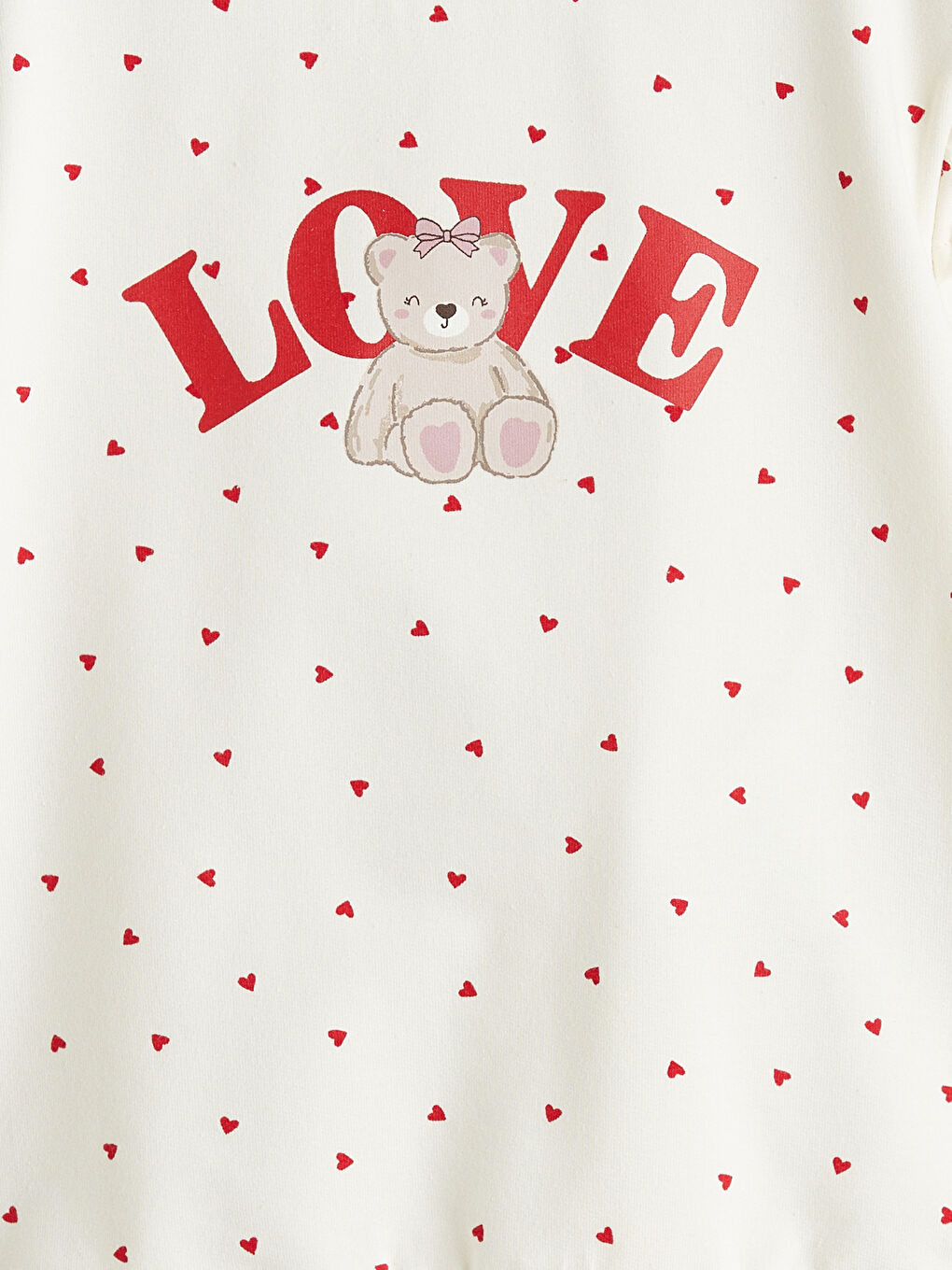 Ekru Bisiklet Yaka Fırfır Detaylı Kız Bebek Sweatshirt-1