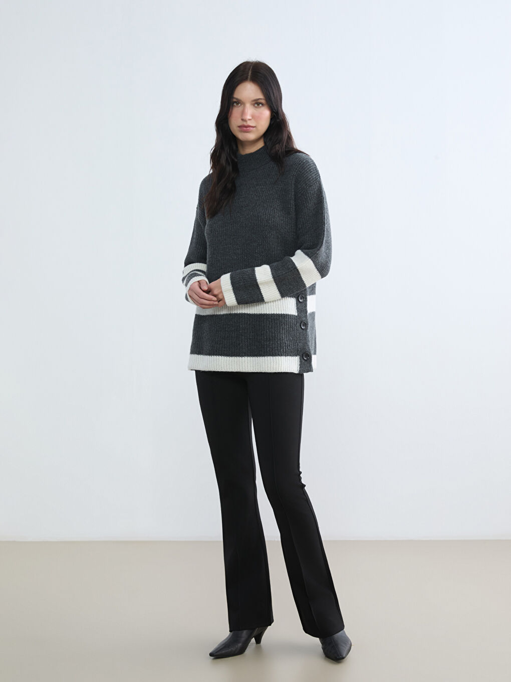 Women's Half-Neck Knit Tunic-1