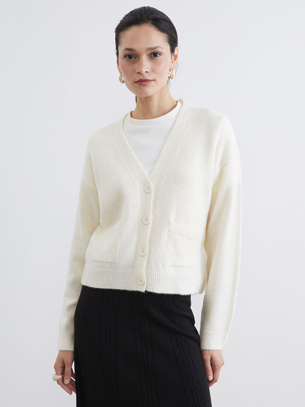 V Neck Women's Knitwear Cardigan