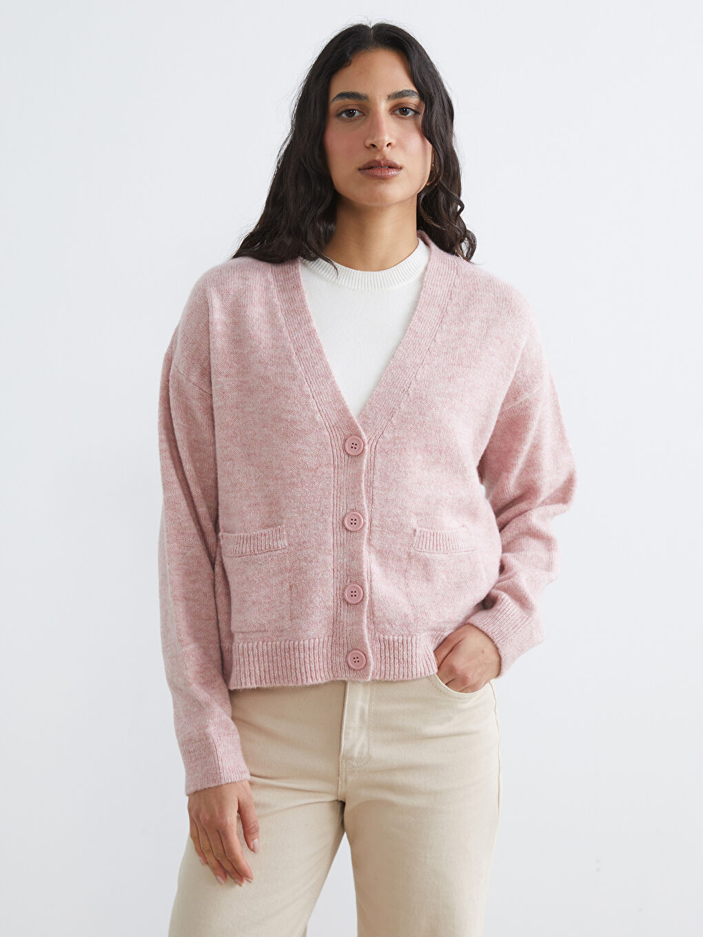 V Neck Women's Knitwear Cardigan