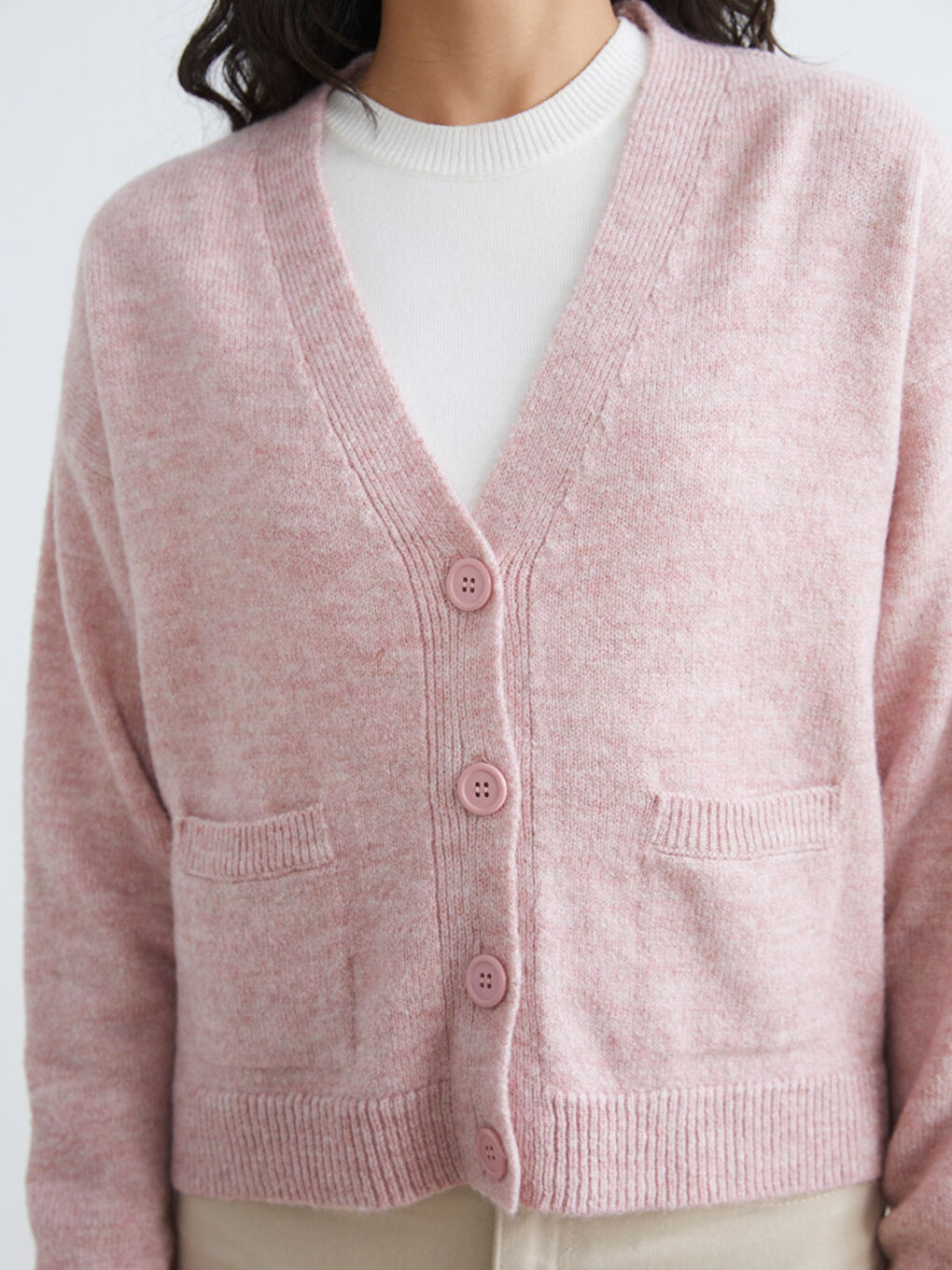 V Neck Women's Knitwear Cardigan-2