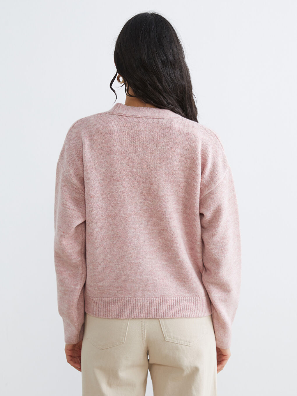 V Neck Women's Knitwear Cardigan-3