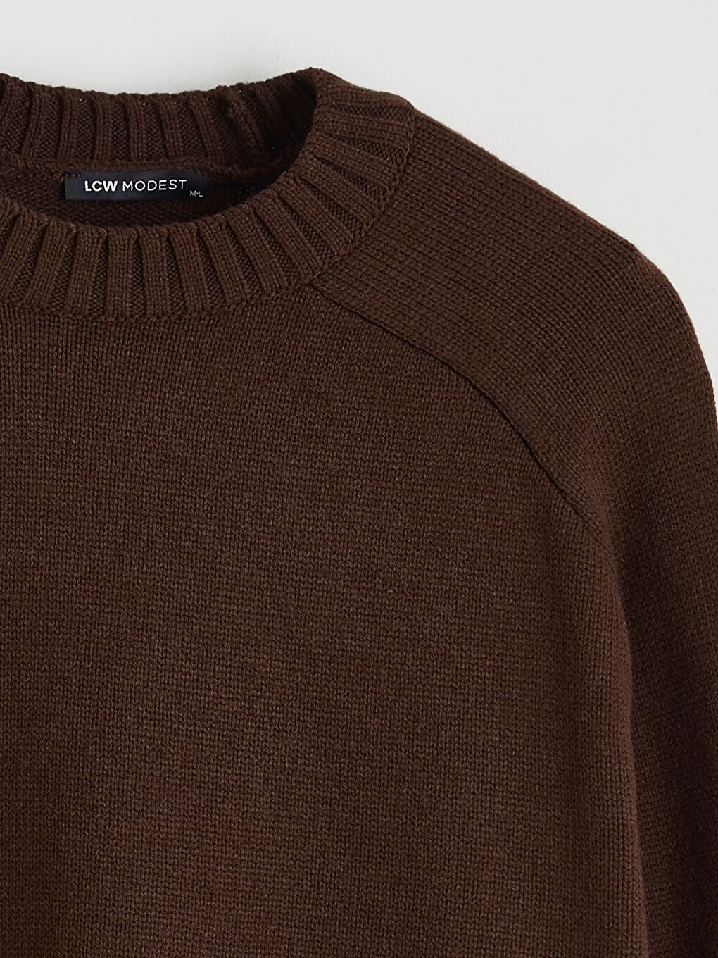 Kahverengi Bisiklet Yaka Oversize Kadın Triko Tunik-5