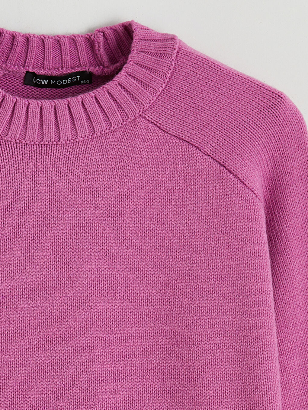 Pembe Bisiklet Yaka Oversize Kadın Triko Tunik-5