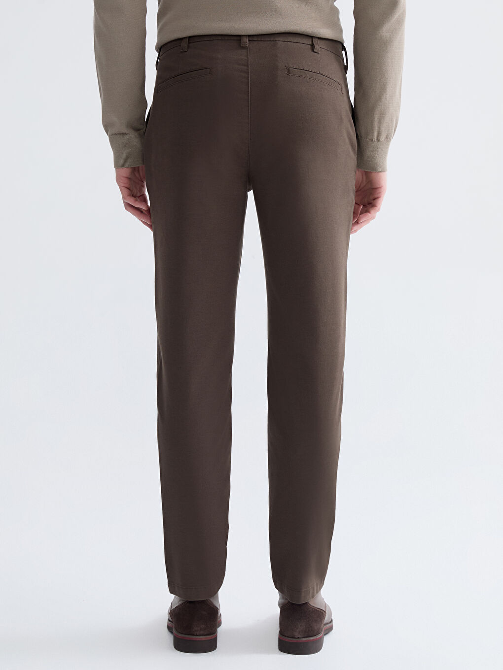 Standard Fit Dobby Fabric Men's Trousers-3