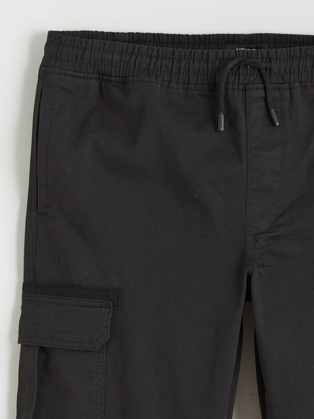 Siyah Standart Kalıp Beli Lastikli Erkek Pantolon-5