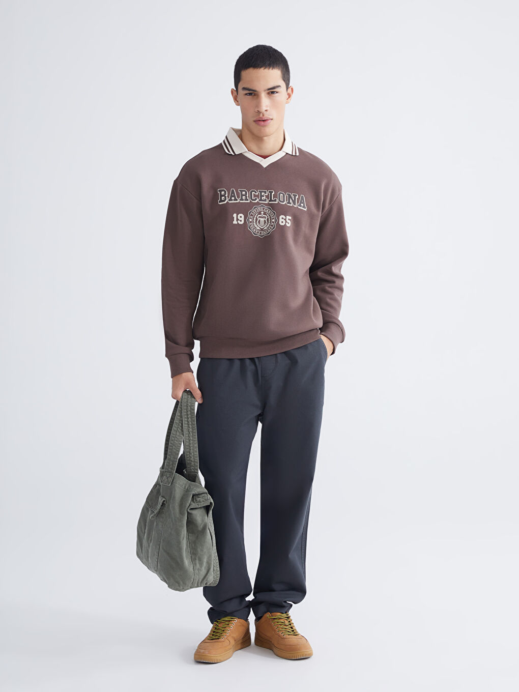 Antrasit Slim Fit Gabardin Erkek Pantolon