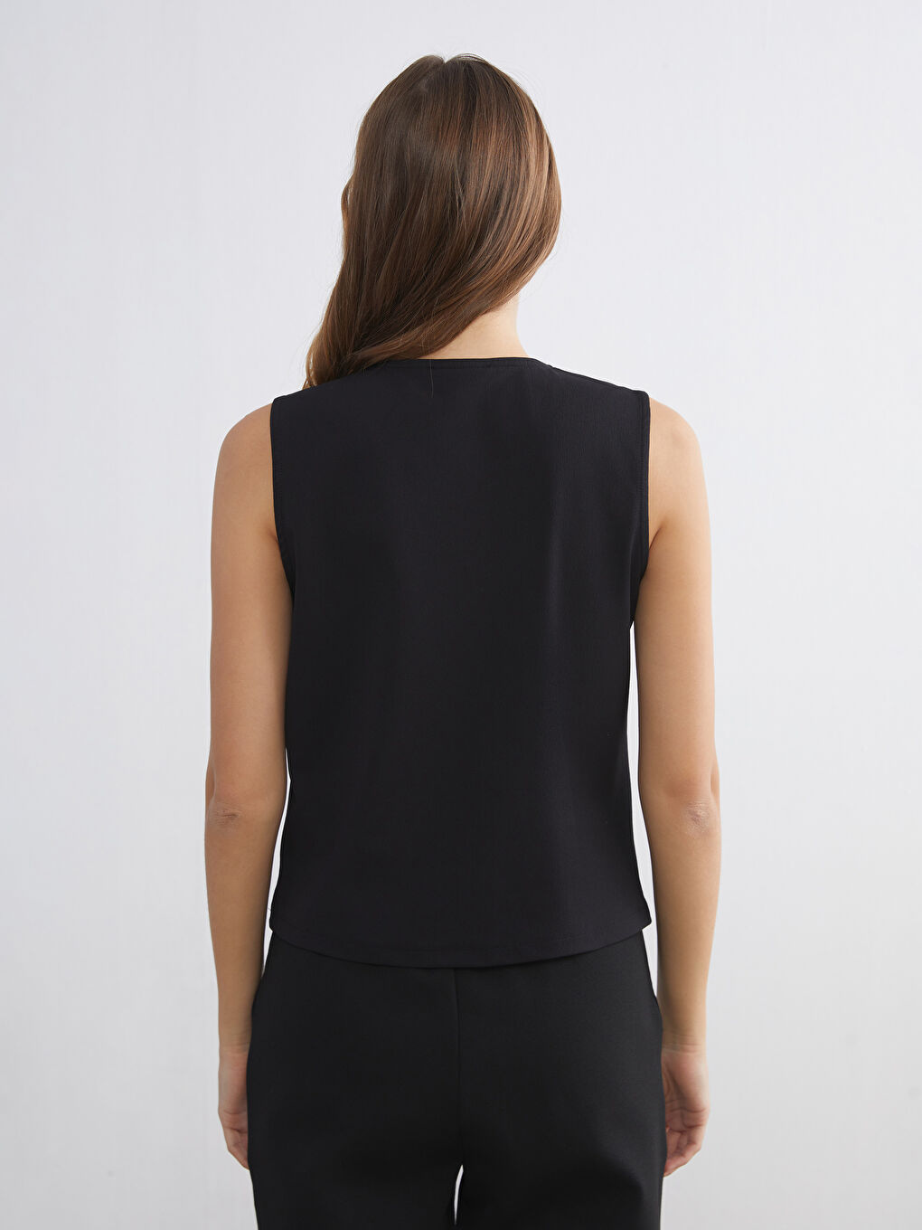 Okrugli izrez Ženski Klasični Prsluk-3