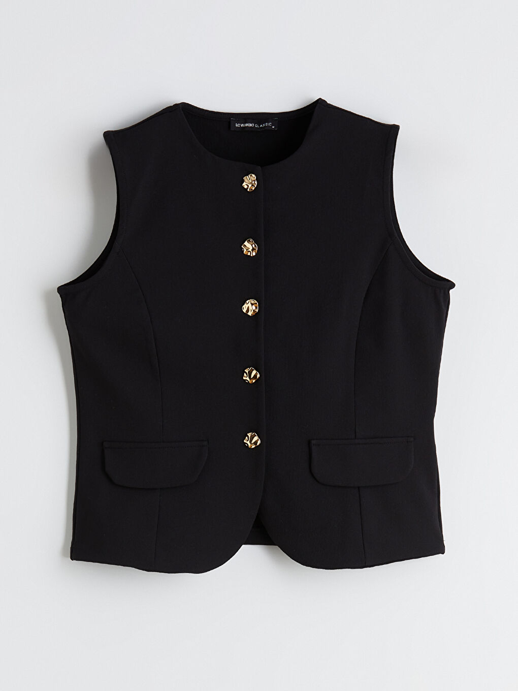 Okrugli izrez Ženski Klasični Prsluk-4