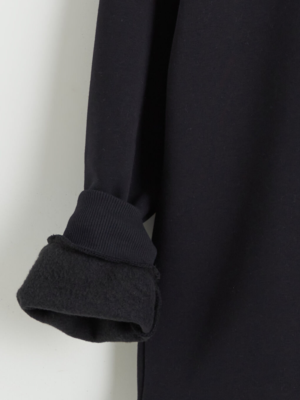 Siyah Baskılı Oversize Kadın Kalın Sweatshirt-5