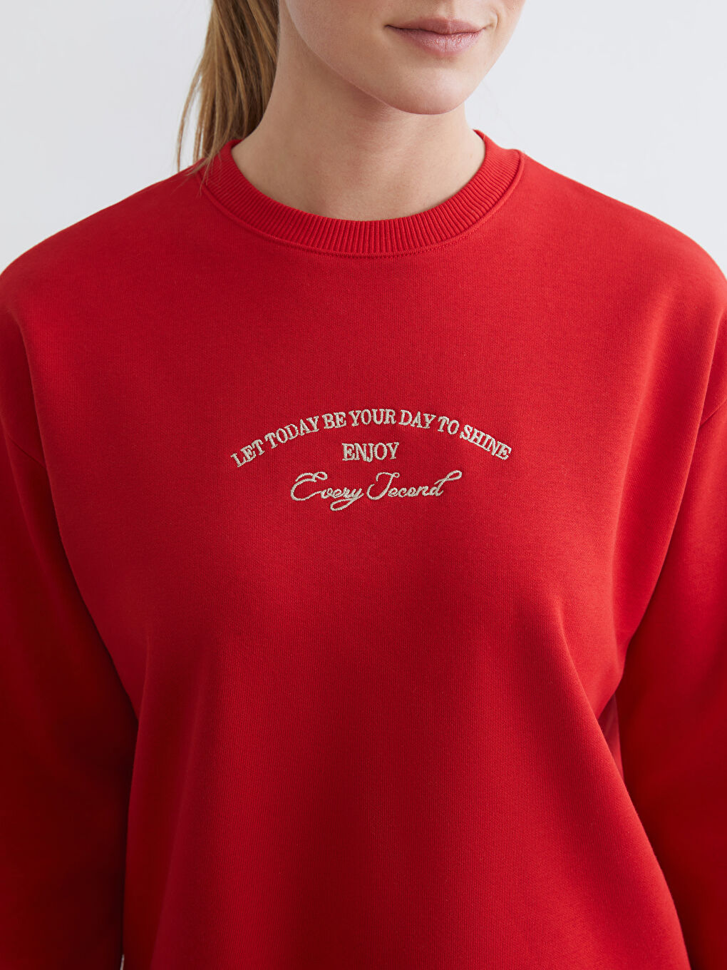 كنزة رياضية أحمر امرأة-2