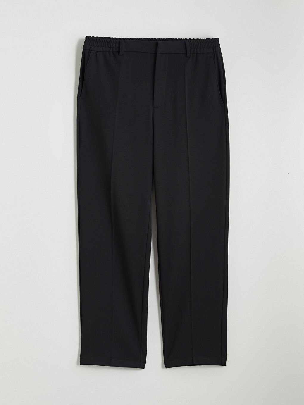 Siyah Standart Kalıp Erkek Pantolon-4