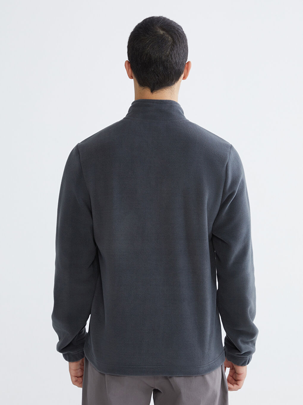 كنزة بسحاب رمادي رجل-3