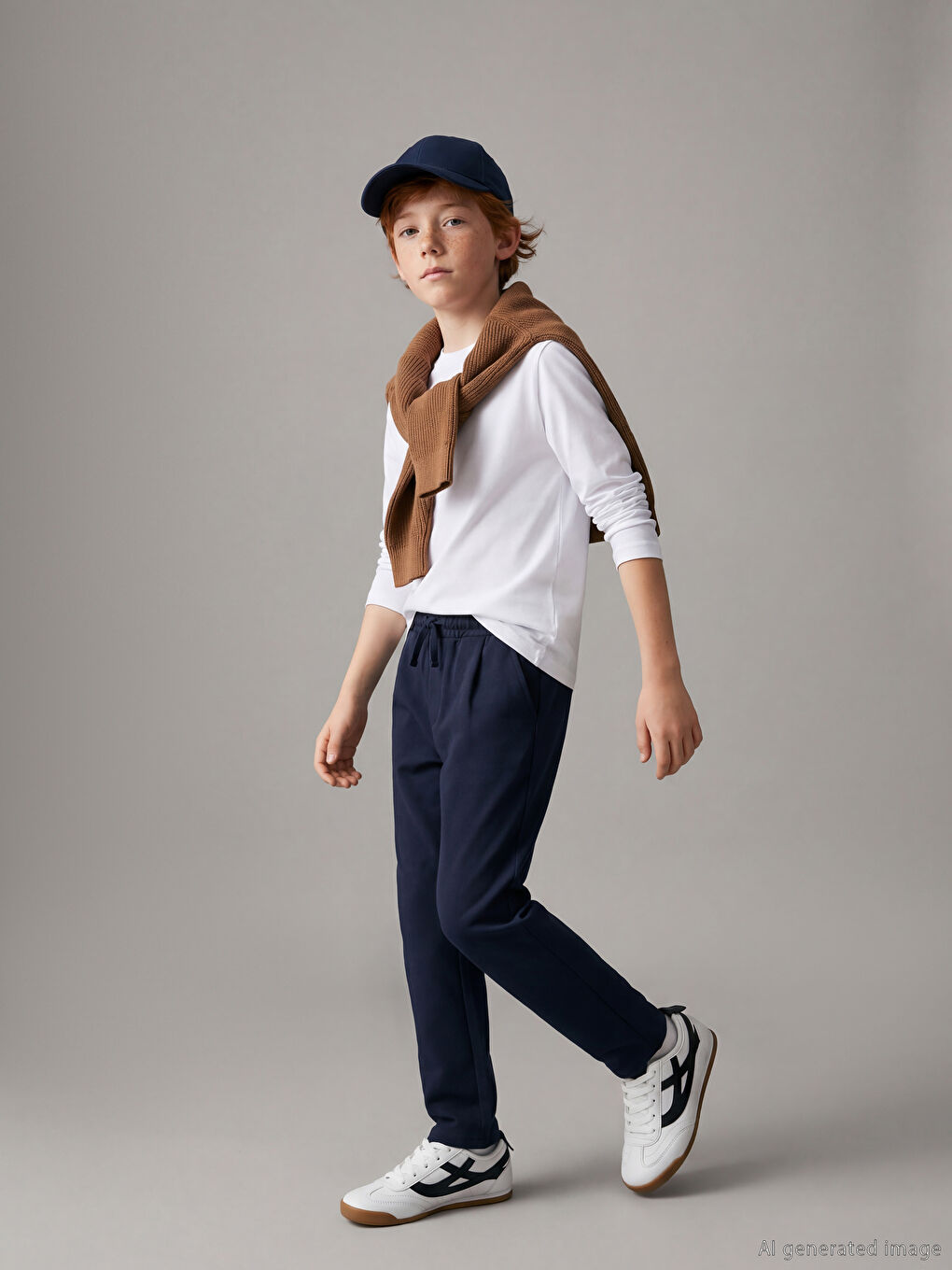 Elastic Waist Pleated Boys' Trousers