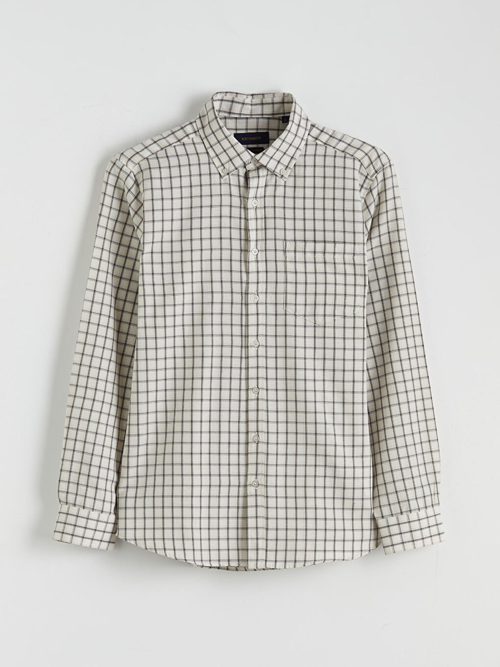 Cămașă din flanel pentru bărbați, cu mânecă lungă, croială regular, model în carouri-4