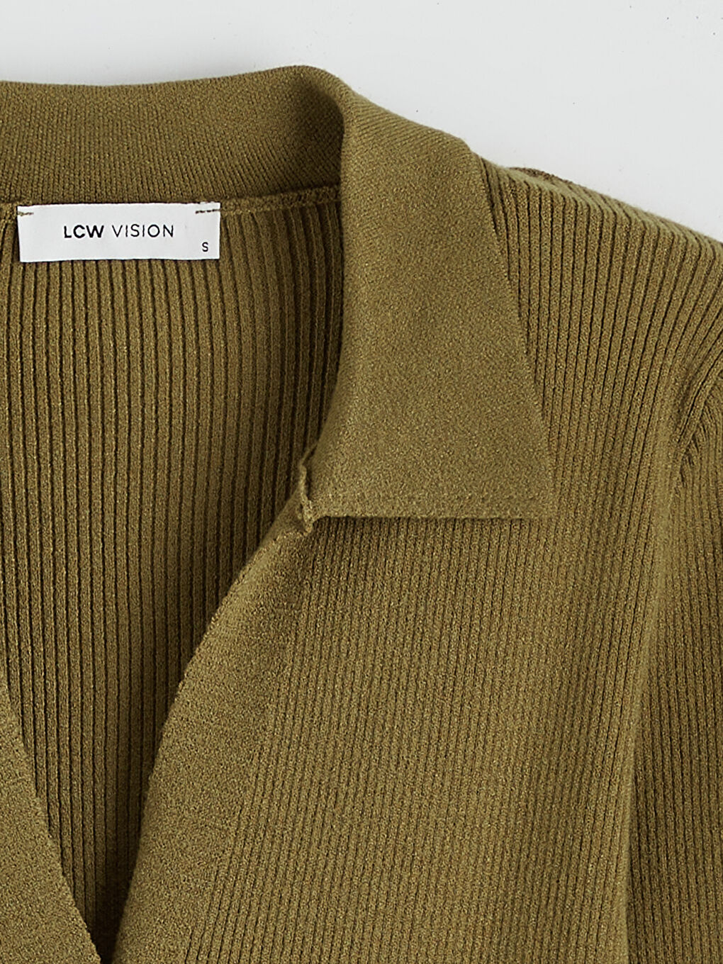 поло жағалы әйелдерге арналған трикотаж кардиган-5