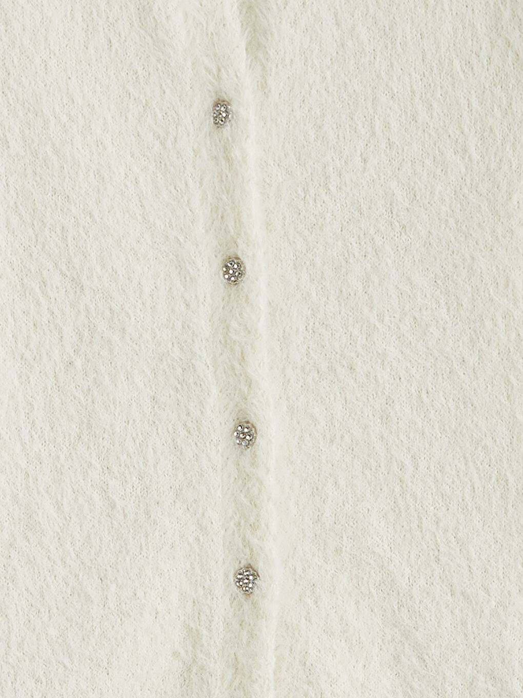 Ekru Bisiklet Yaka Kadın Triko Hırka-5