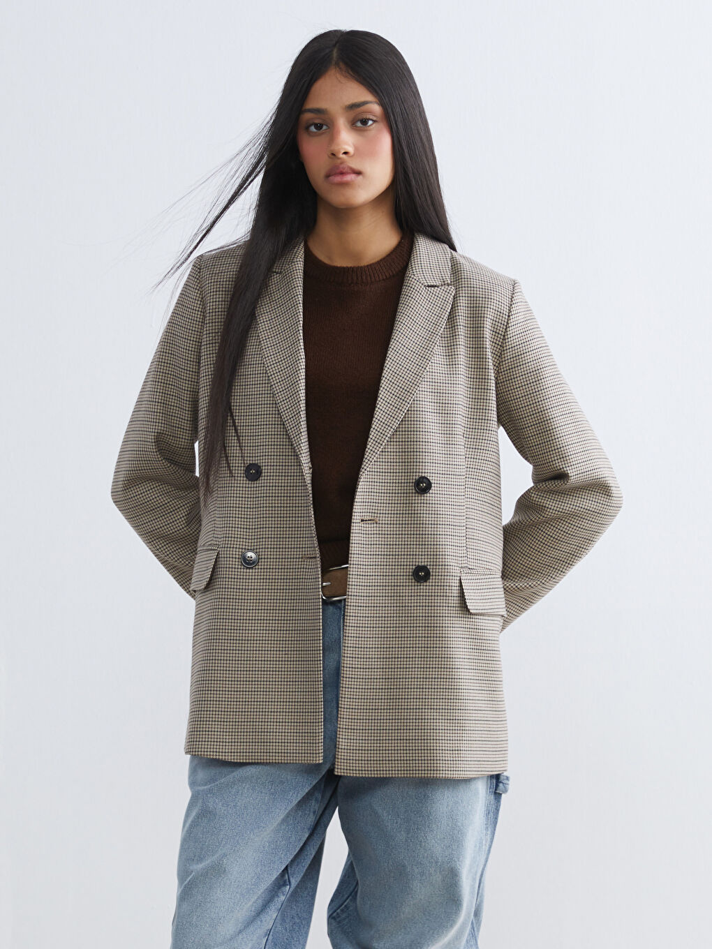 Woman BROWN Blazer Jacket