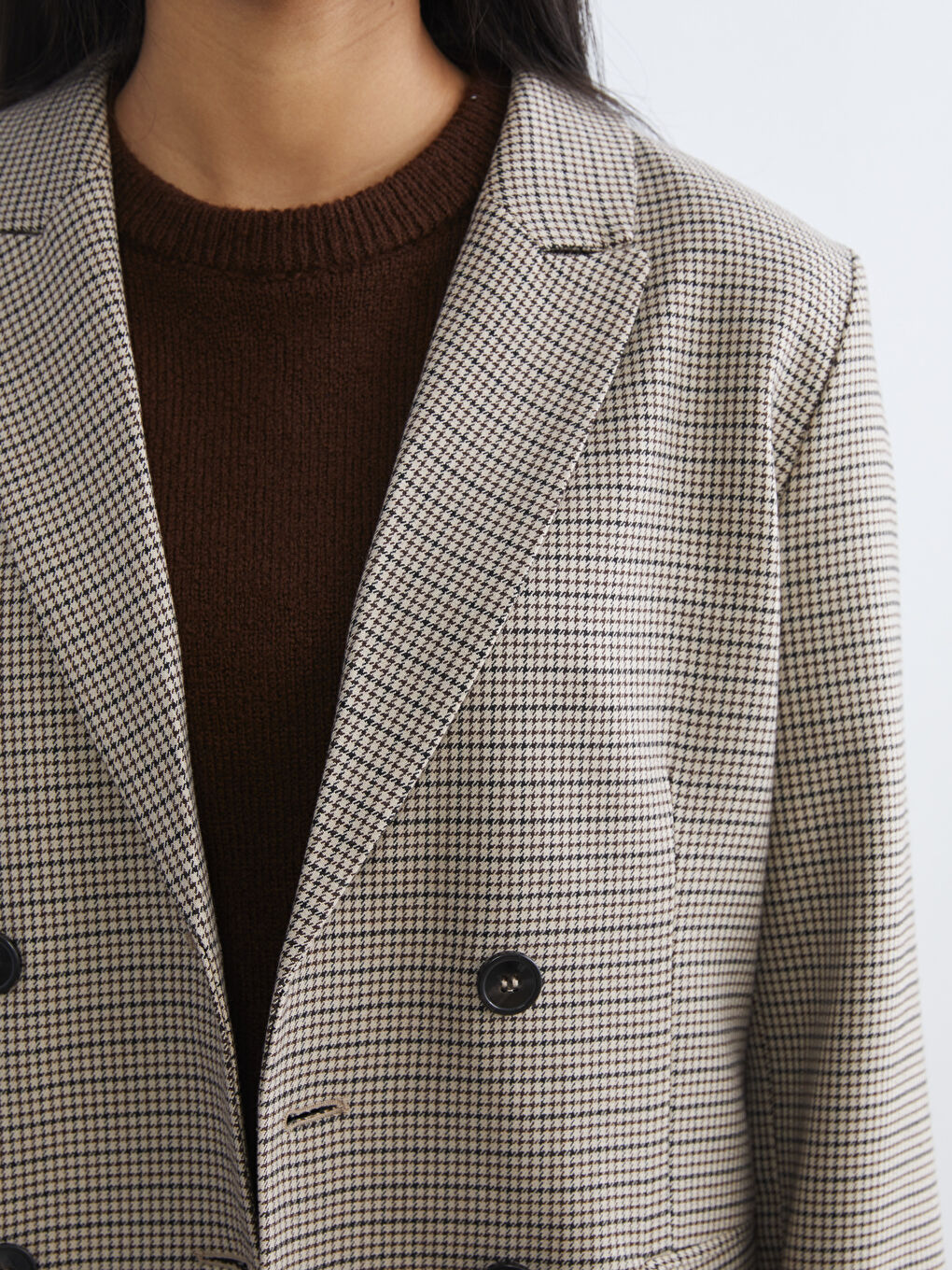 Woman BROWN Blazer Jacket-2