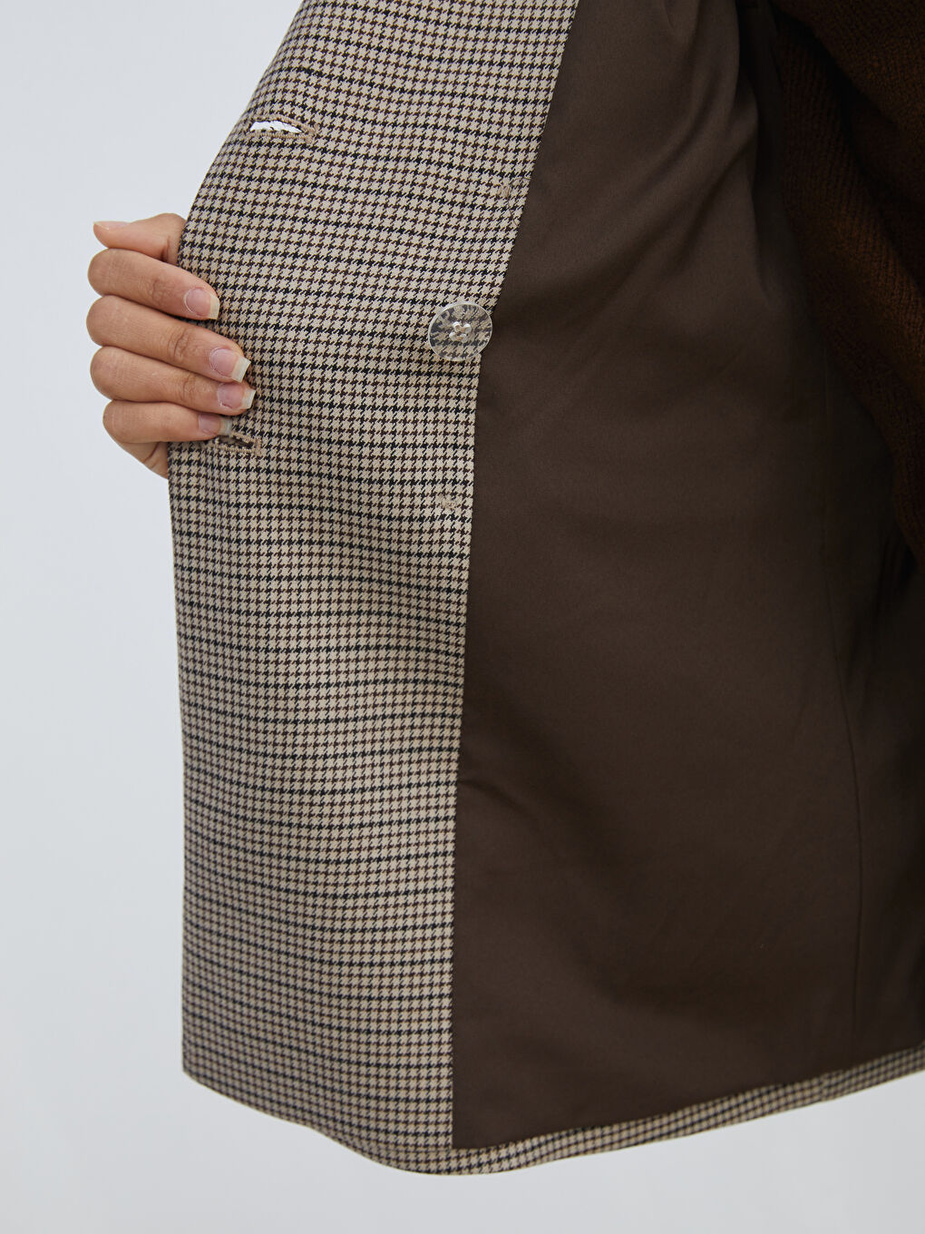 Woman BROWN Blazer Jacket-3