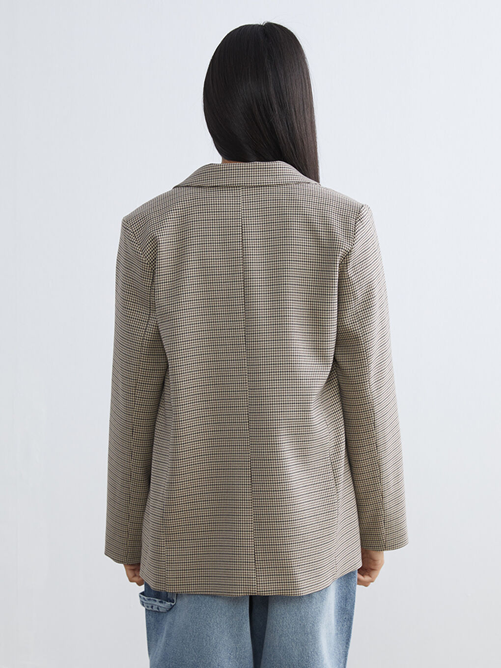Woman BROWN Blazer Jacket-4