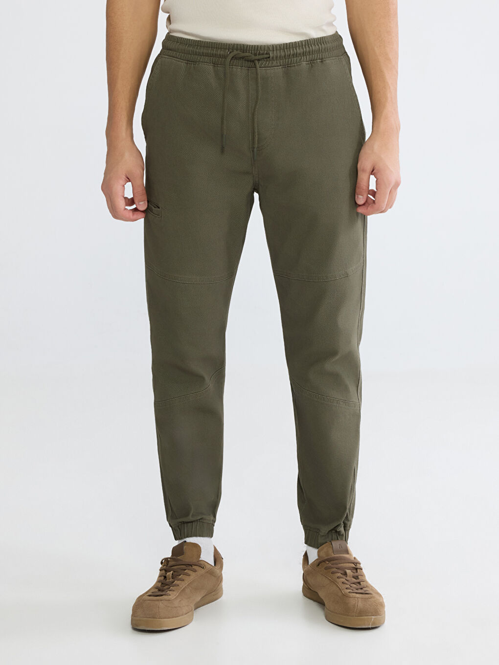 Haki Slim Fit Erkek Jogger Pantolon-1