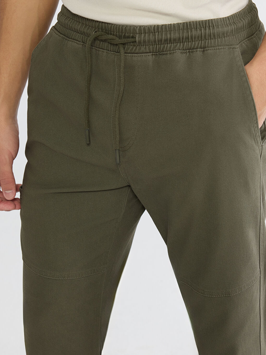 Haki Slim Fit Erkek Jogger Pantolon-2
