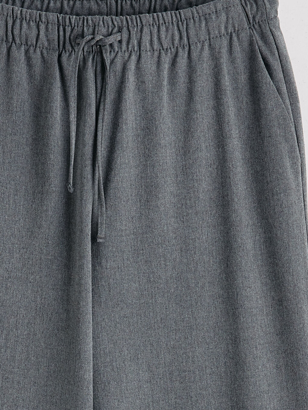 Elastic Waist Wide Leg Women's Trousers-5