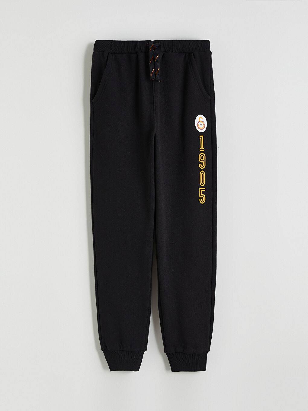 Siyah Beli Lastikli Galatasaray Baskılı Erkek Çocuk Jogger Eşofman Altı