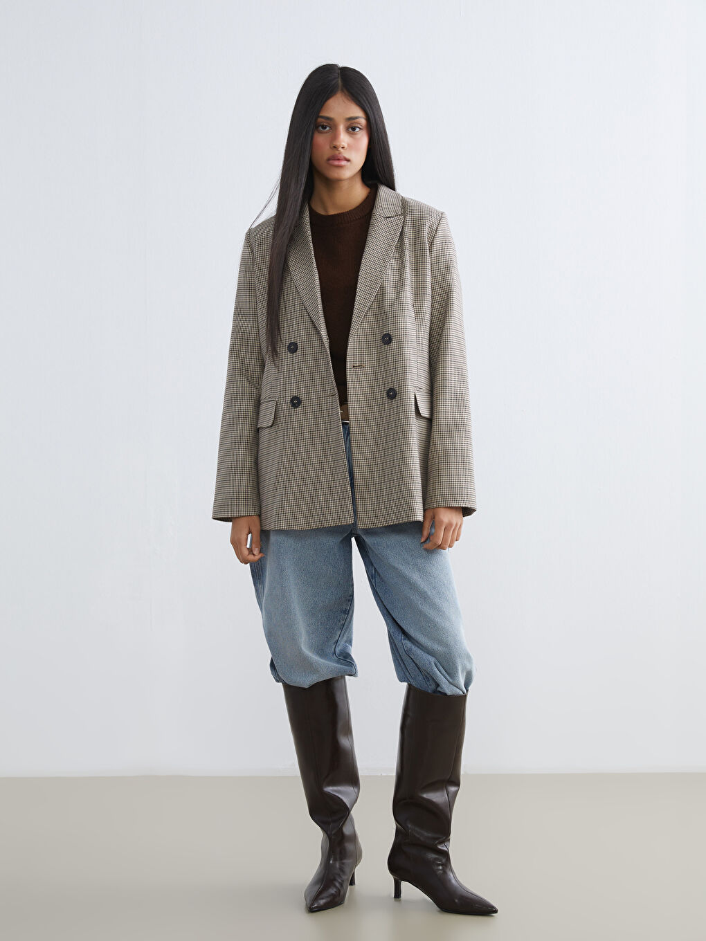 بليزر بني امرأة-1