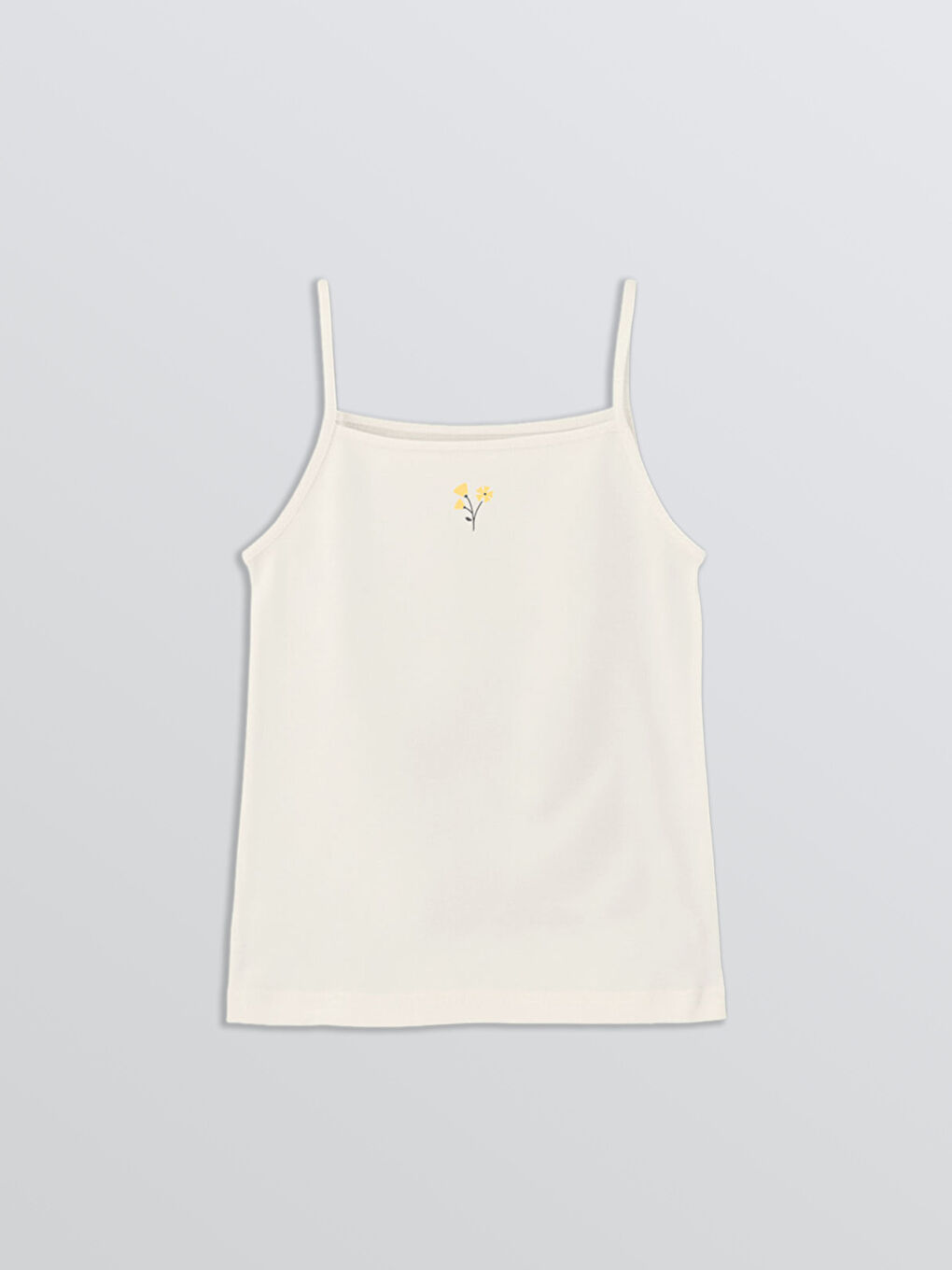 қыздарға арналған шаршы жағалы гүлді өрнек майка 2 данадан тұратын-2