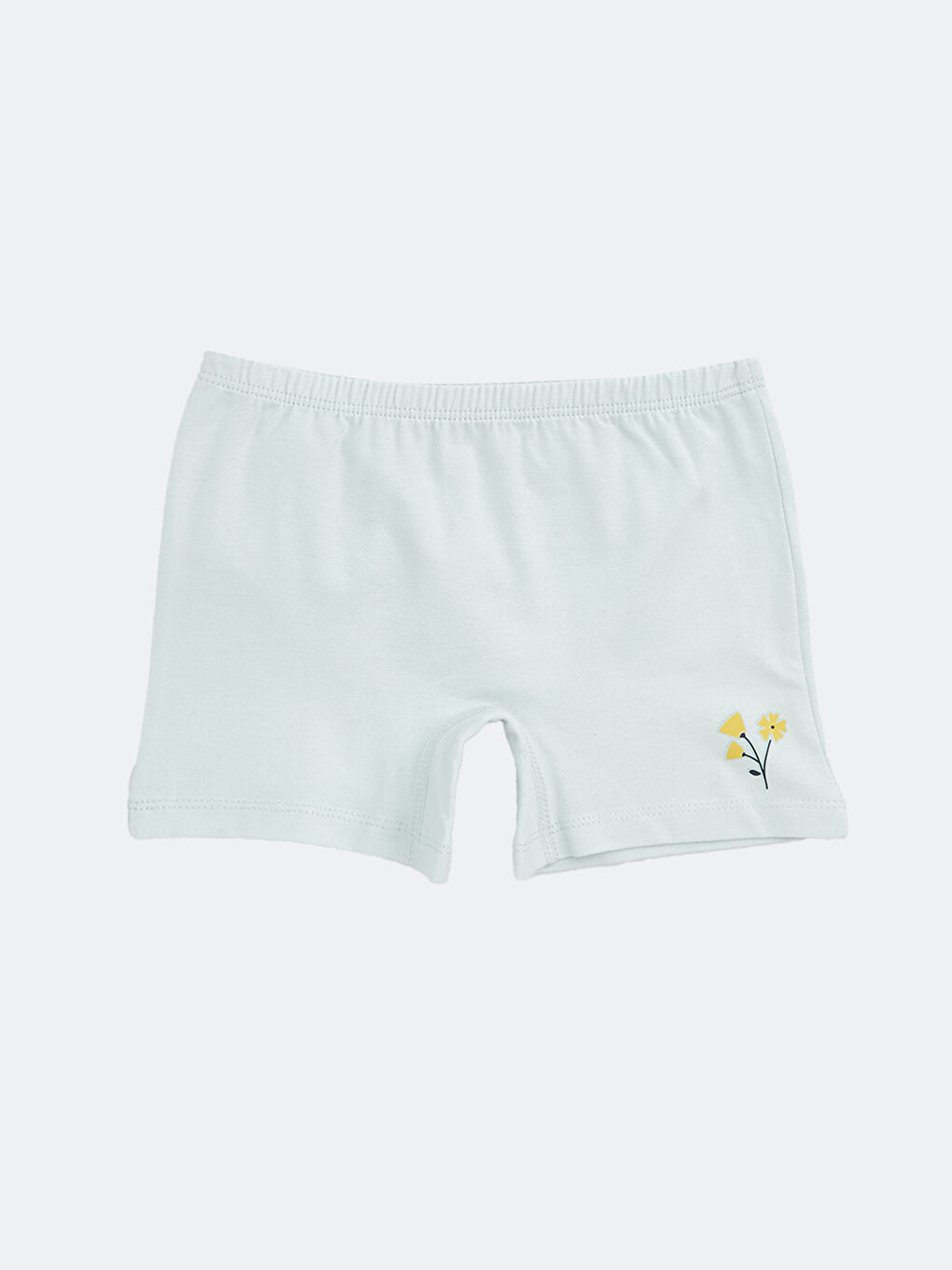 Elastic Waist Floral Girls' Boxer