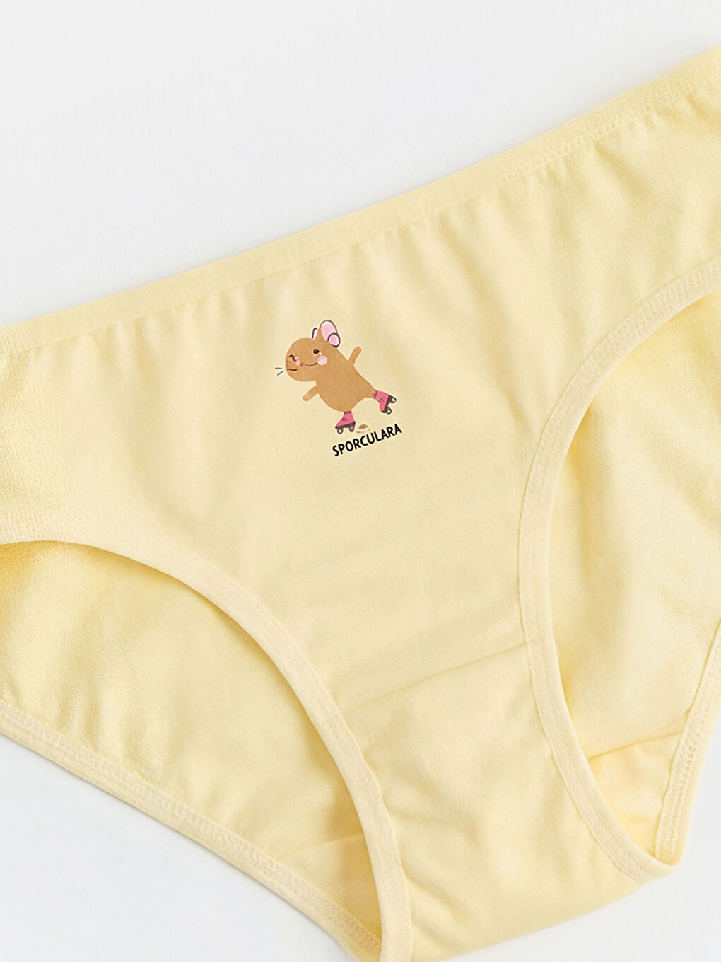 Bej Baskılı Kız Çocuk Külot-1