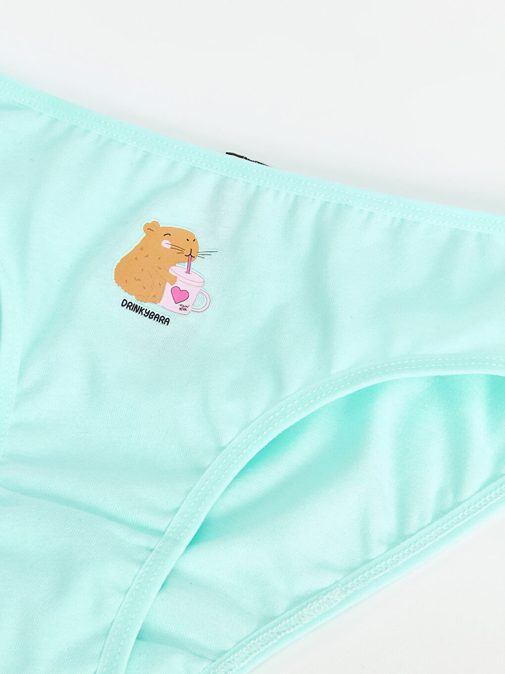 Turkuaz Baskılı Kız Çocuk Külot-1