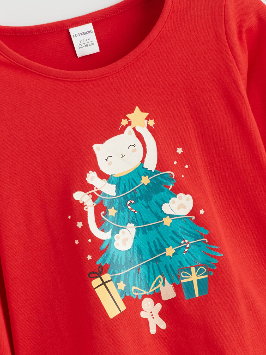 Majica sa okruglim izrezom sa božićnom tematikom za devojčice-1