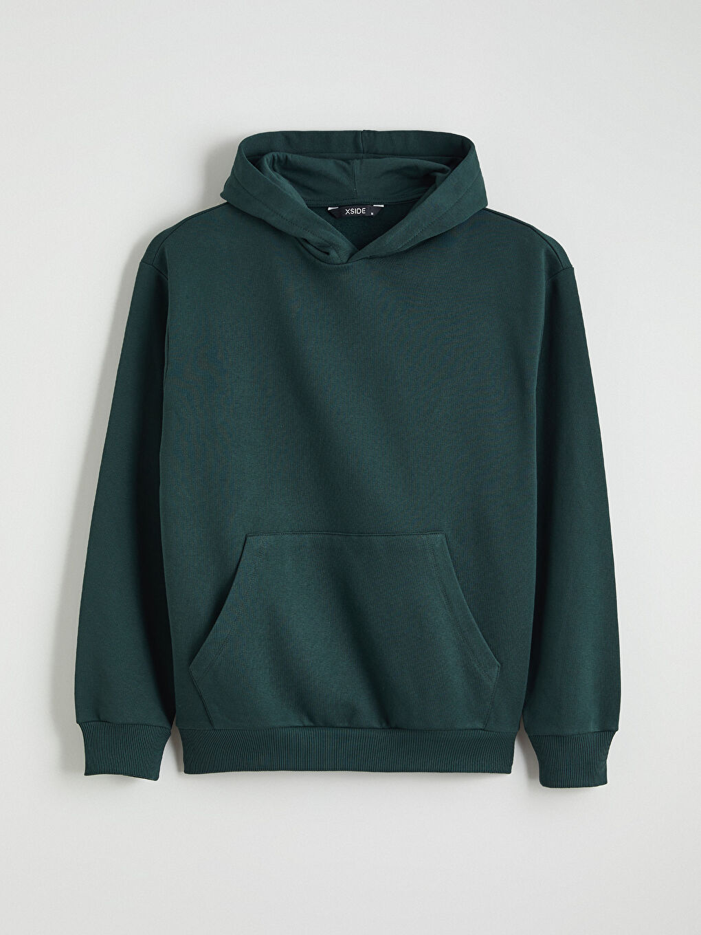 Yeşil Uzun Kollu Erkek Kalın Hoodie-4