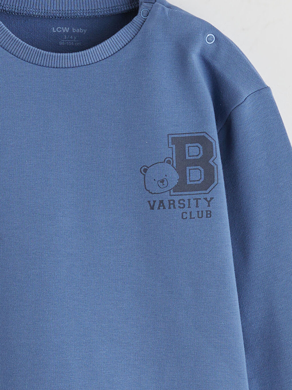 Mavi Bisiklet Yaka Erkek Bebek Pijama Takımı-5