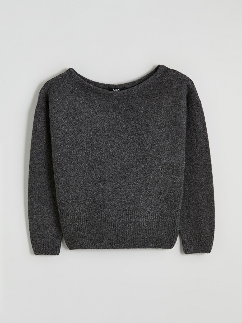 Pull-over en Tricot à Encolure Bateau pour Femmes