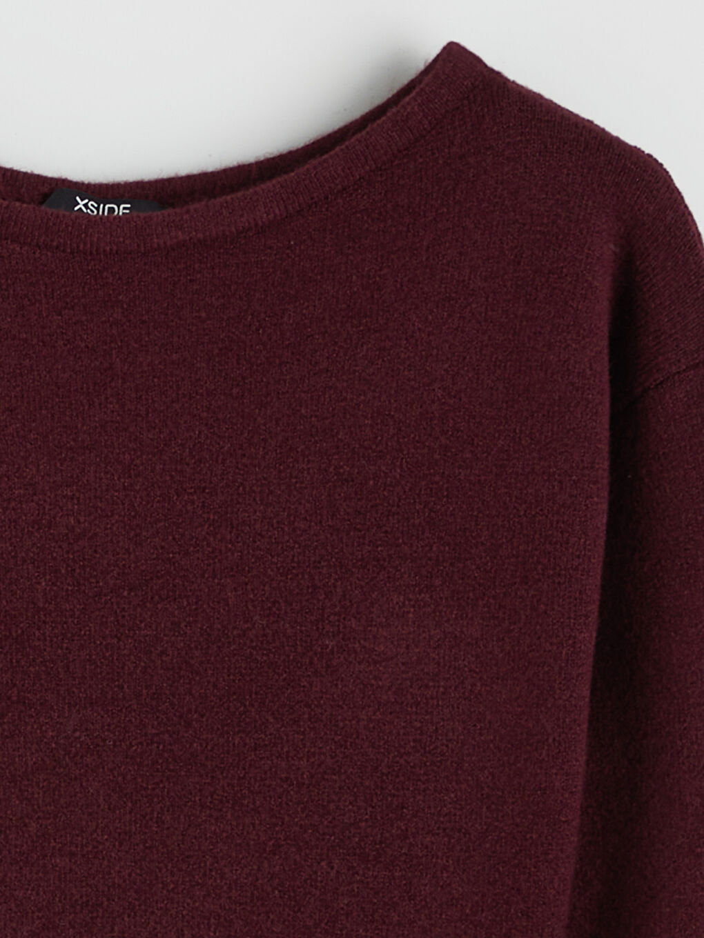 Džemper od trikotaže sa širokim izrezom za žene-5