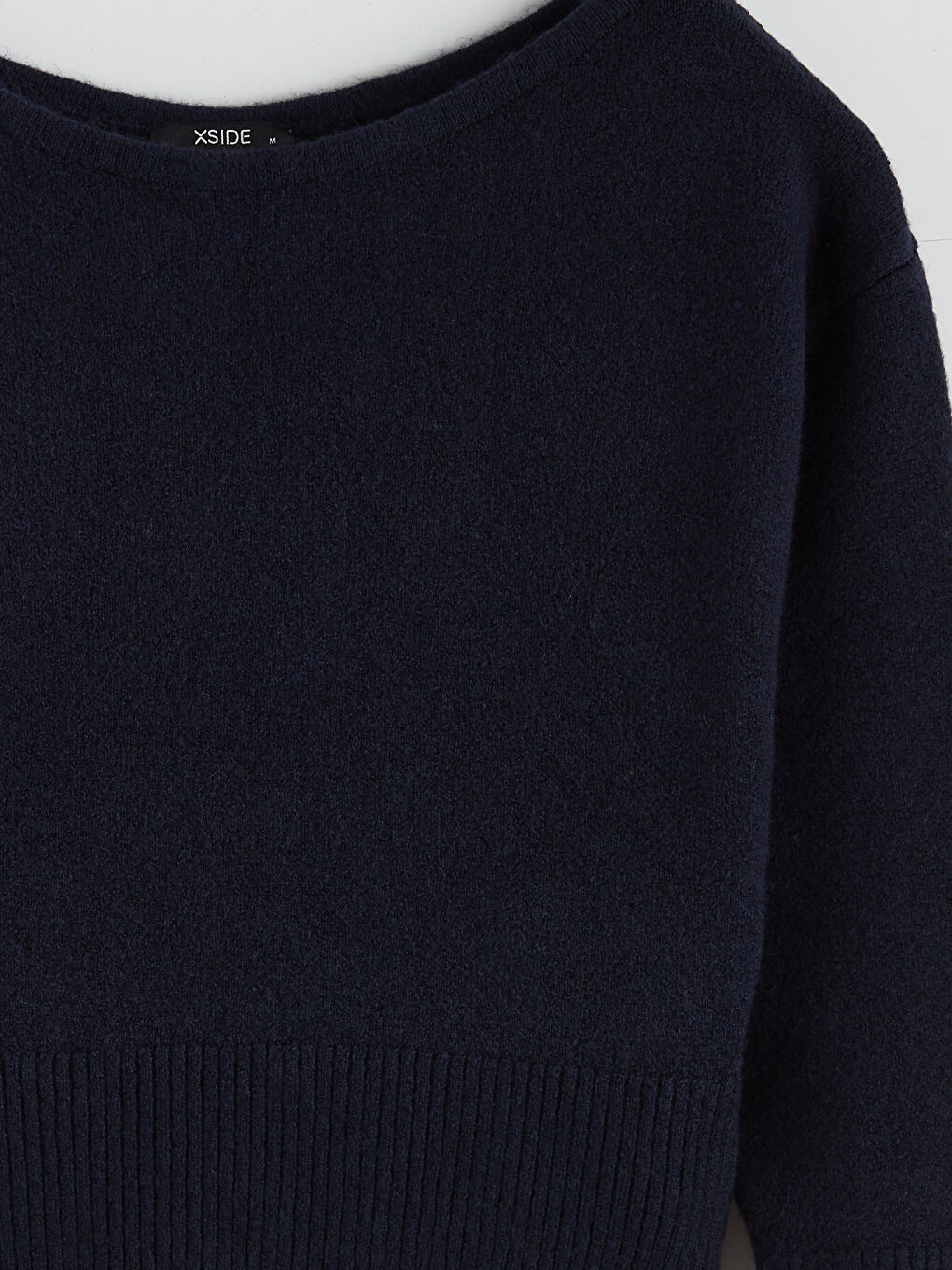 Džemper od trikotaže sa širokim izrezom za žene-5