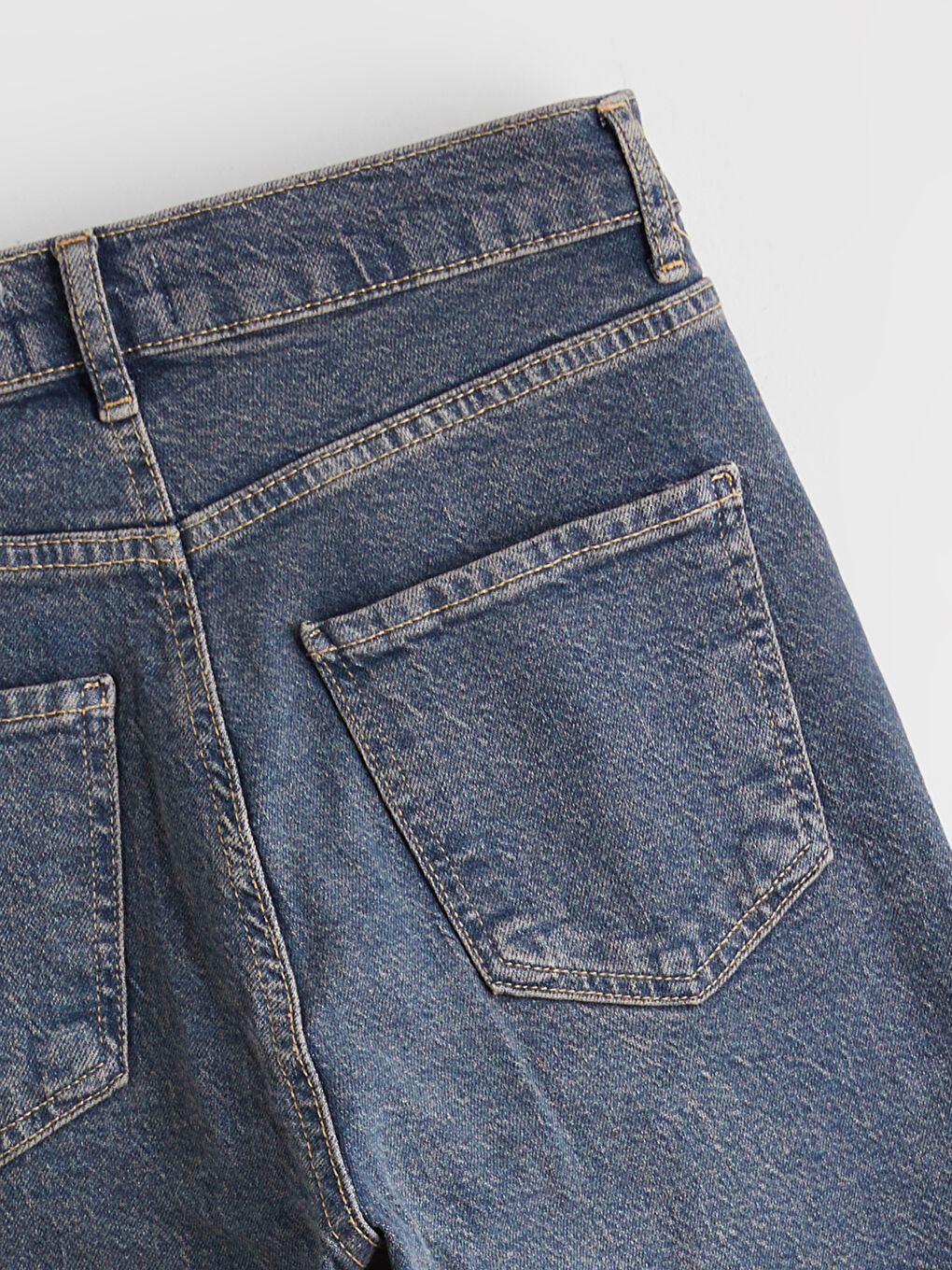 İndigo Mom Fit Kadın Jean Pantolon-4