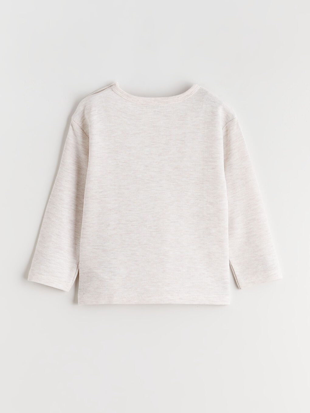 Ekru Bisiklet Yaka Erkek Bebek Sweatshirt ve Eşofman Altı-2