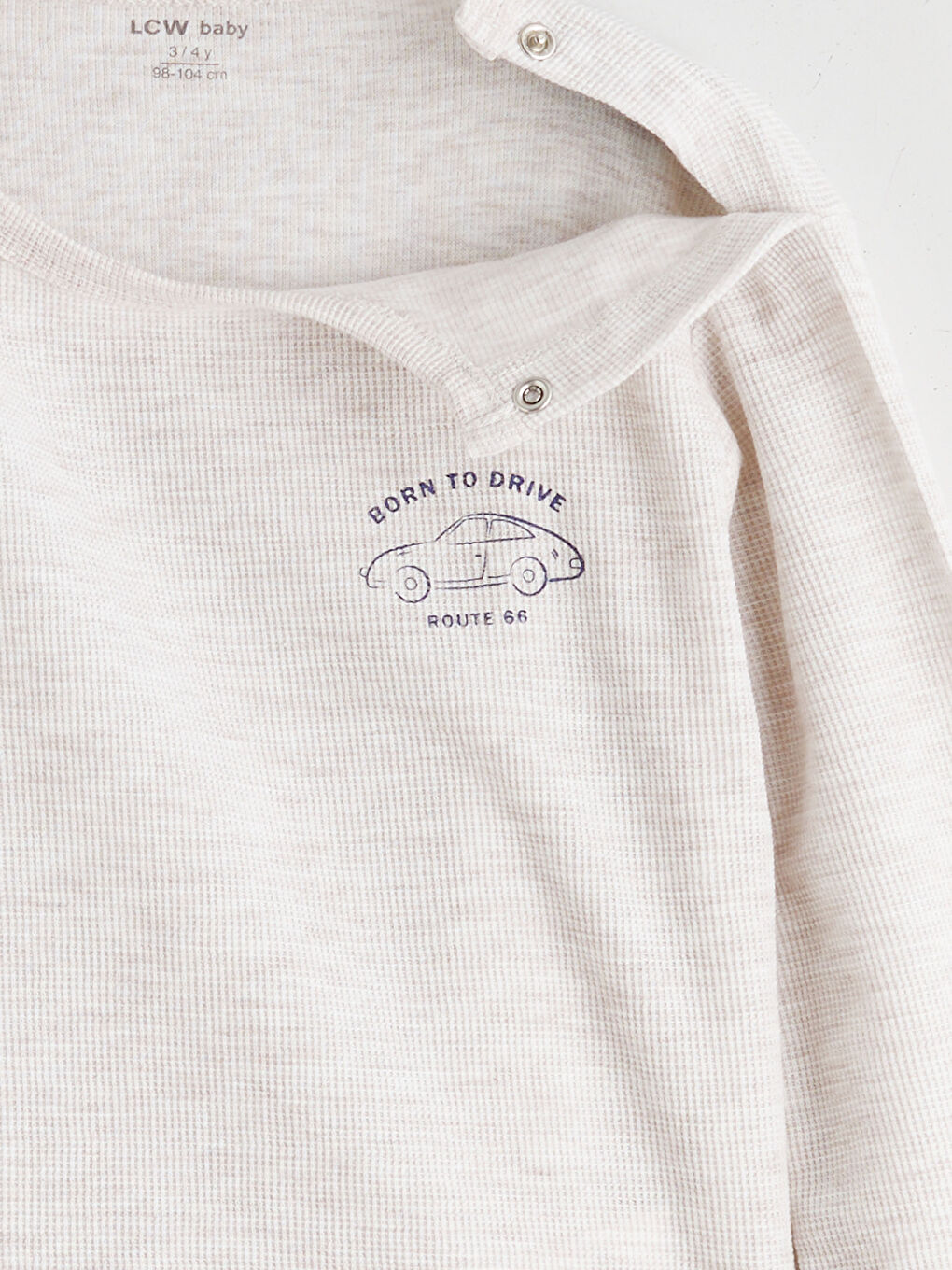 Ekru Bisiklet Yaka Erkek Bebek Sweatshirt ve Eşofman Altı-6